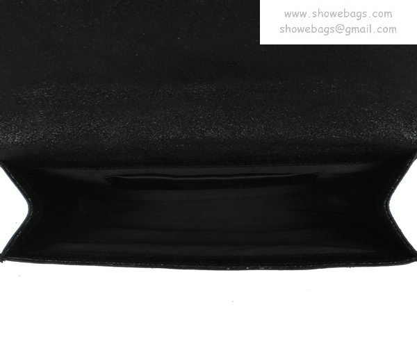 YSL belle de jour iridescent leather clutch 26570 black